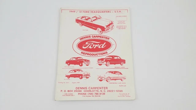 DENNIS CARPENTER FORD Reproductions 1949/51 Catalog Hot Rods Rat Rods