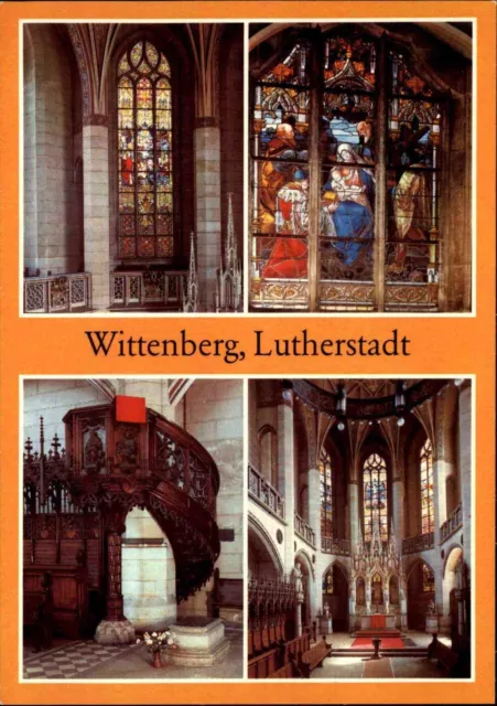 WITTENBERG Lutherstadt DDR Ansichtskarte Postkarte Schlosskirche Kirche 1983