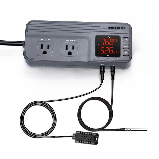 Humidity Controllers Device 12 Period Time 1800W Heating Cooling Thermometer