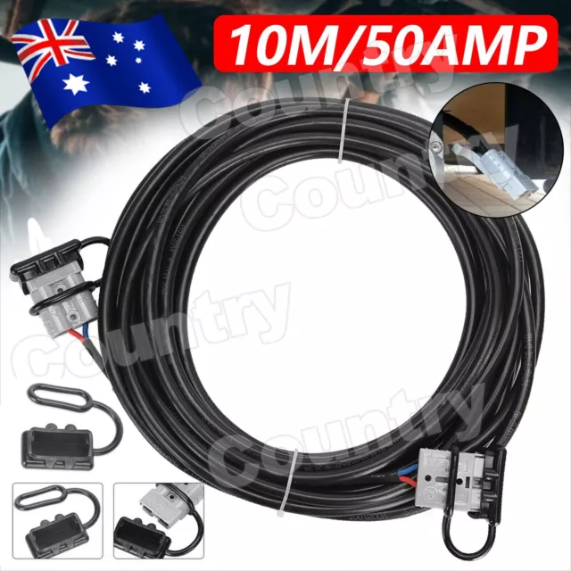 Ready Use10m 50Amp Anderson Plug Extension Lead 2.5mm TwinCore Automotive Cable