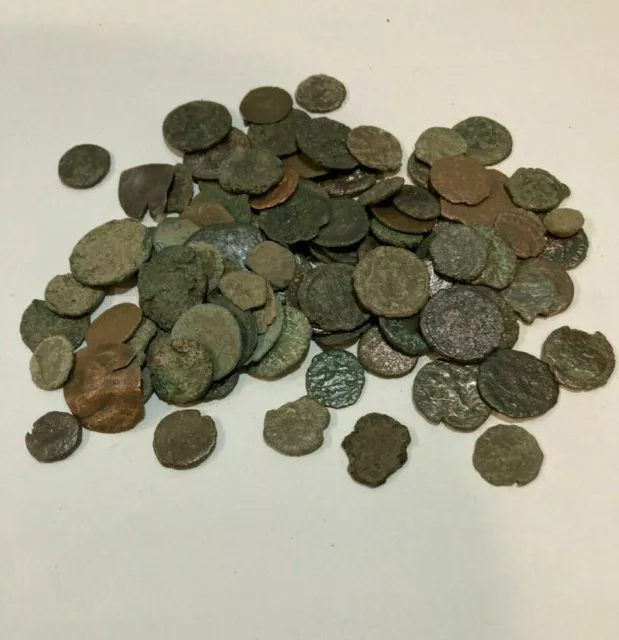 LOT OF 12 AE ANCIENT & ROMAN COINS AND ALWAYS BONUS COINS ADDED.,  /.,.,n.