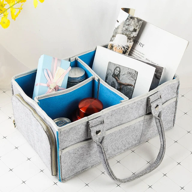 Large Baby Diaper Caddy Organizer Basket Wipes Bag Newborn Nursery Storage