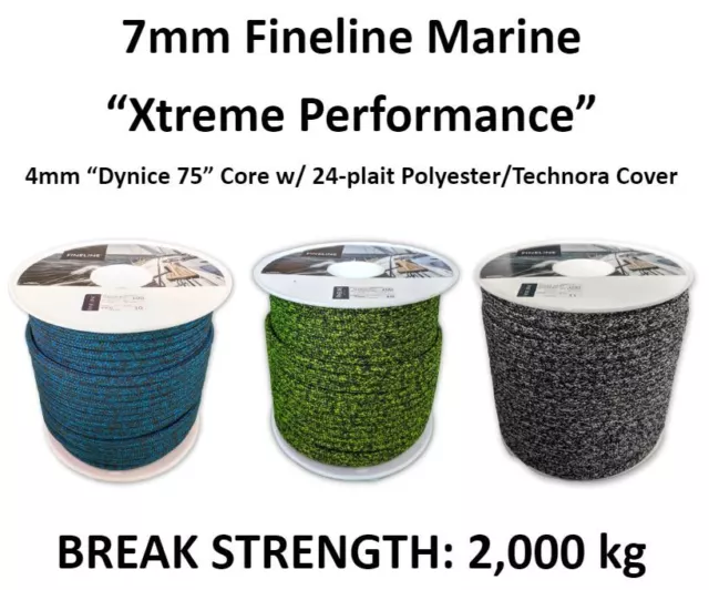 6mm Dyneema SK75 Core, Poly/Technora Cover Yacht Halyard Sheet Rope *PER METRE*