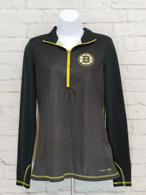 Majestic Boston Bruins Jacket Womens Medium Therma Base Pullover Hockey Ladies