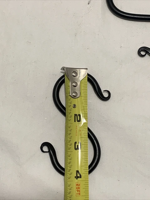 S Hooks Set Of 4 Hand Forged 4 Inch Iron Black Decorative Hand Made 2