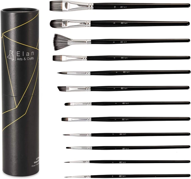 Set Pennelli Pittura, 12 Pennelli per Dipingere Professionali, Pennelli Pittura