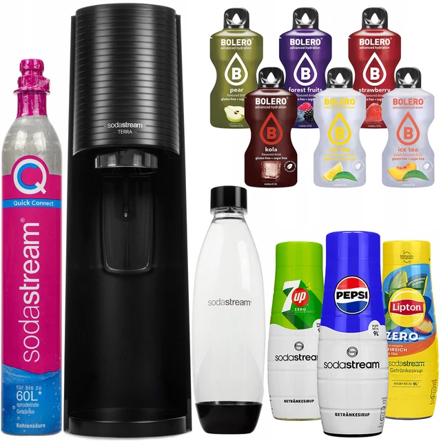 Lot Sodastream Art Blanc : Machine à Eau Gazeuse + 3 Bouteilles + Cartouche CO2