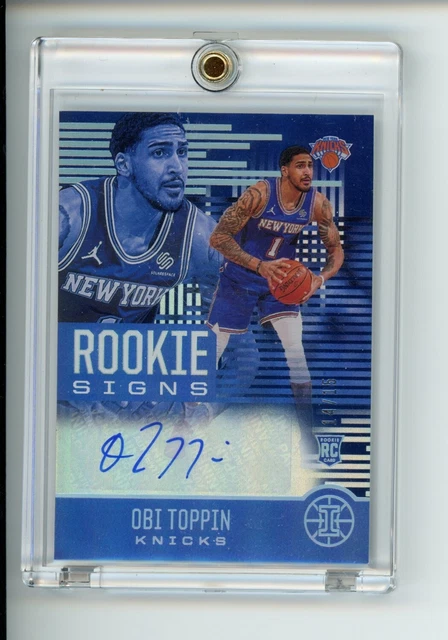 Carte Autographiée Obi Toppin - Panini Private Signings 2021, Rookie Card, Knicks