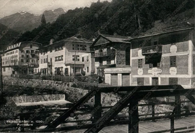1961 RABBI Bagni particolare Trento Cartolina