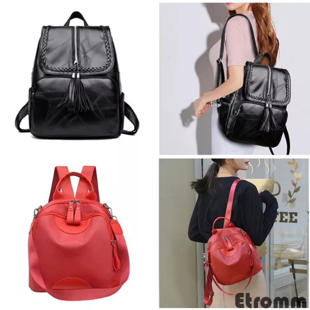 Womens Backpack PU Leather Travel School Backbag Teen Girls Shoulder Bag Fashion