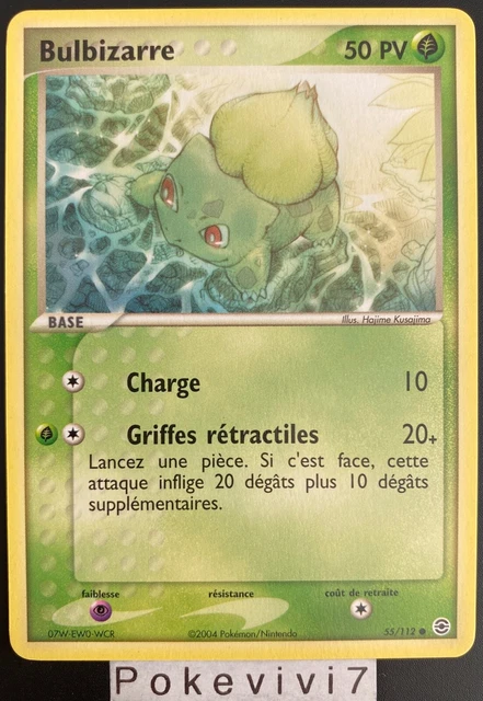Pokemon Card BULBIZARRE 55/112 Block EX Red Fire Green Sheet FR NEW
