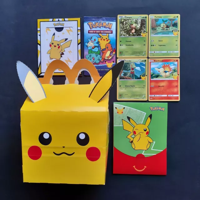 Pokemon Picachu 25 Anniversario Mcdonald's happy meal carte booster pack gadget