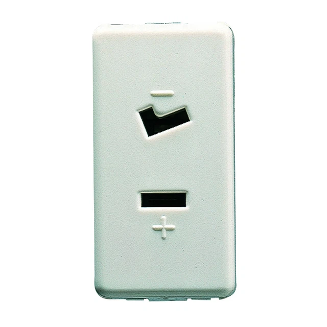 Vimar 16301 Presa Polarizzata 2P 6A 24V Grigio – Per Hi-Fi E Filodiffusione, Serie Idea