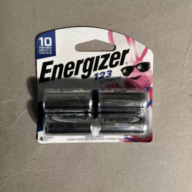 Energizer EL123BP4 3V CR123A Battery - Pack of 4