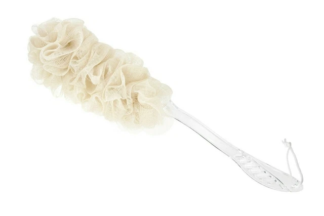 Long Handle Bath Brush Soft Mesh Sponge Back Scrubber Body Puff Shower Loofah