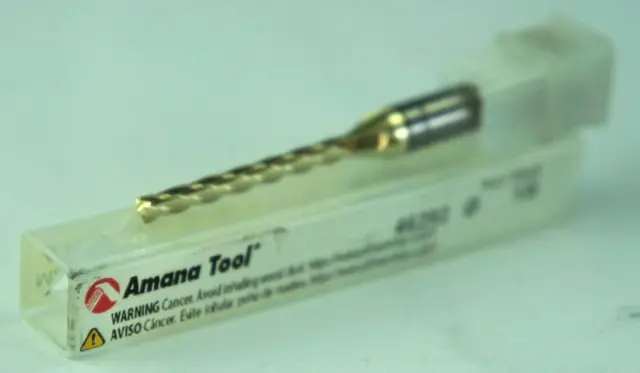 Amana 46292 CNC Carving 1/8 x 1-3/32 Router Bit Carbide ZrN Coated 1/4 Shank