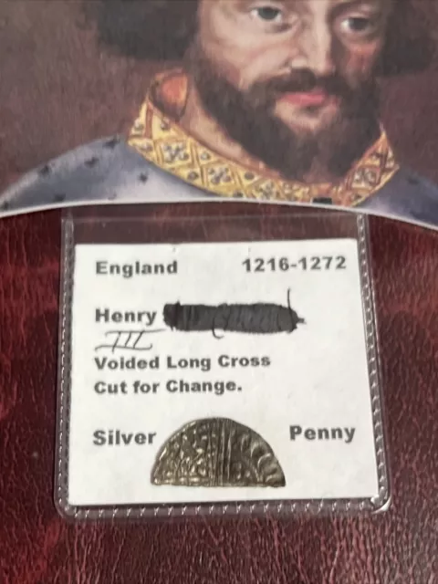 England: Henry III (1216-1272) Nice Grade Long Cross Silver (Half) Penny M1513