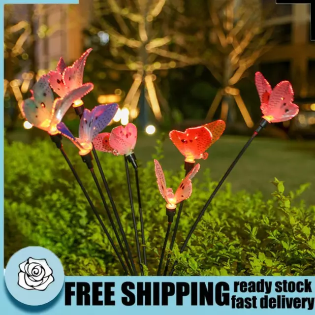 Solar Powered Garden Lights Creative 2Pcs Pathway Lights for Outside Decoration