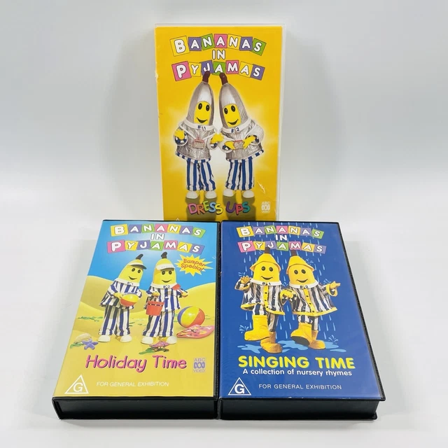 BUNDLE VHS BANANAS In Pyjamas Singing Time Holiday Dress Ups ABC Kids