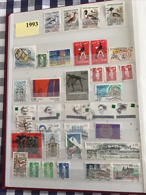 Timbres France Oblitérés Année complète 1993