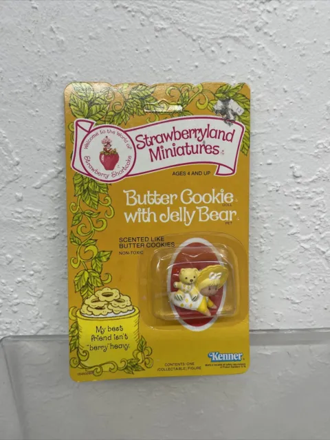 Dolls - Strawberry Shortcake 1981 Butter Cookie W/ Jelly Bear - New On Card