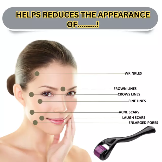 540 Titanium Micro Needle Derma Roller Hair Regeneration Skin Care Growth 3