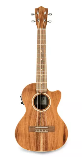 Lanikai ACST-CET Tenor Electro-Cutaway Acacia Solid Top Ukulele with Gig Bag