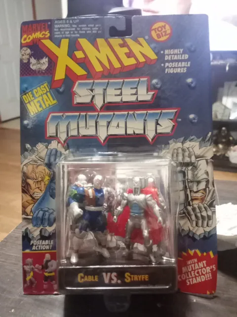 Vintage 1994 Toybiz Diecast X-Men Steel Mutants Cable vs Stryfe MOC NEW