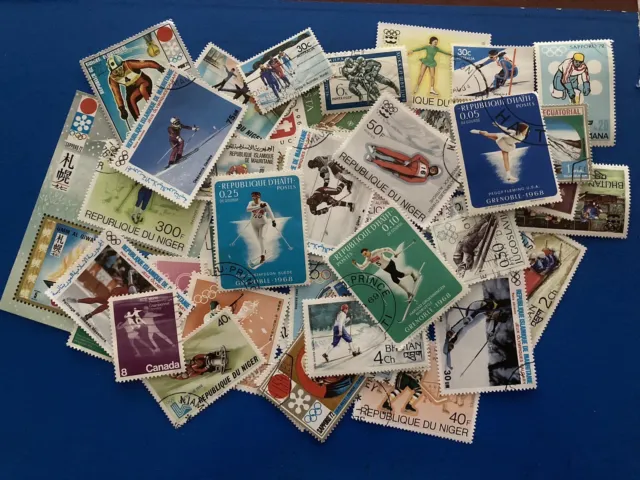 Winter Sports On Stamps