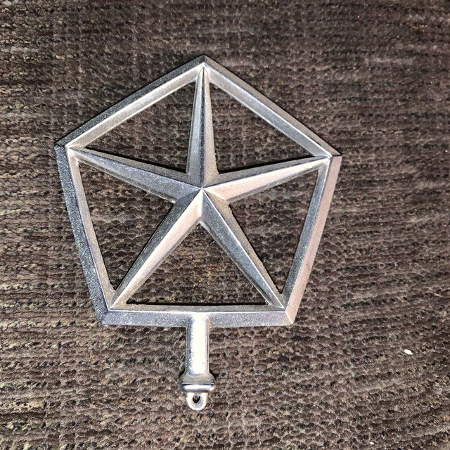 Vintage 1980'S Chrysler Dodge Plymouth Pentastar Hood Ornament Emblem