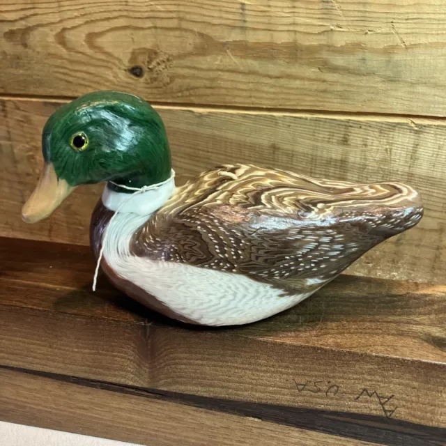 Vtg Mallard Duck Figurine Candle San Francisco Candle Company 6"