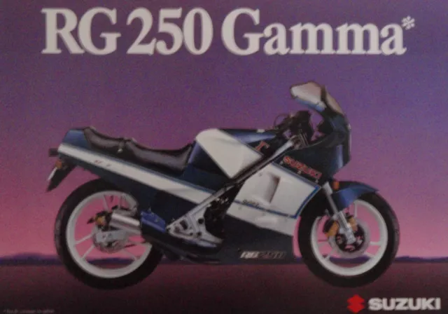 PROSPECTUS d'époque SUZUKI RG 250 GAMMA brochure