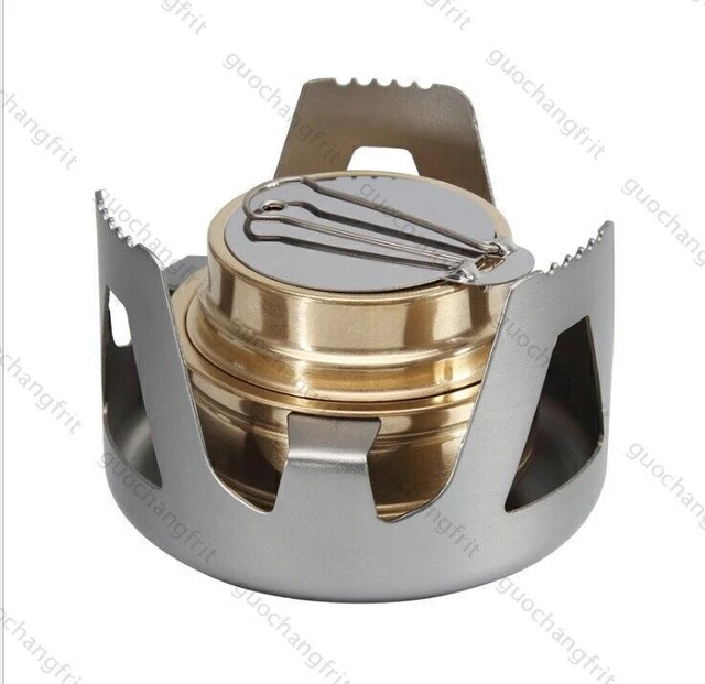 Onlyfire Mini Réchaud à Alcool Portable – Acier Inoxydable, Tiroir Coulissant, Puissance Réglable Pour Camping, Randonnée Et Pique-Nique