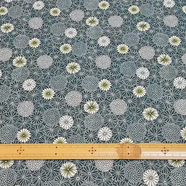 Handmade Fabric Furoshiki Chrysanthemum Japanese Pattern KAMON