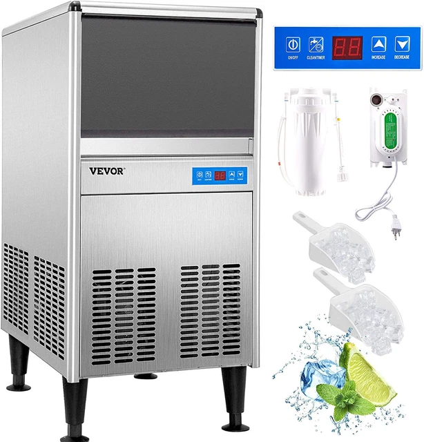 110V Commercial Ice Maker Machine 95LBS/24H ETL Approved Stainless Steel