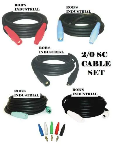 75 Ft 2/0 - 200 Amp 600V Type Sc Cam Lock Cord {5} Wire Set