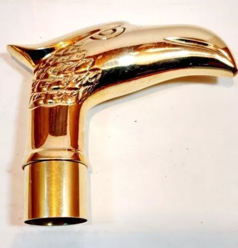 Eagle Head Cast Brass Outside handle For Solid Vintage Cane Walking Stick Handle