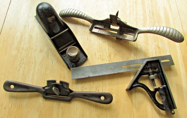 Stanley No110 Block Plane No64 Spokeshave No21 Combination Square No66 Beader