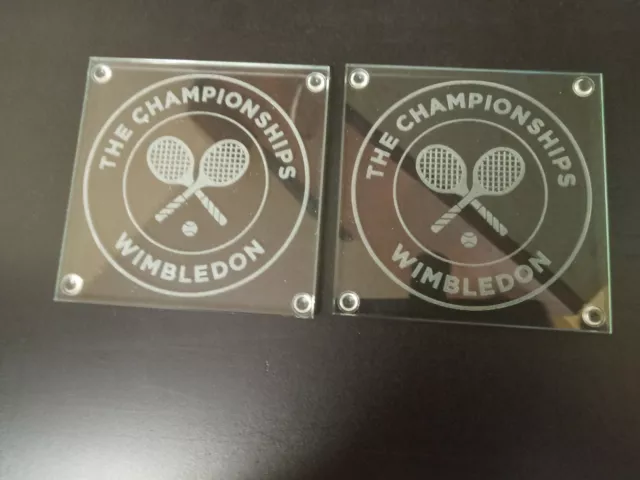 Wimbledon Championships Glass Coaster 2 pack