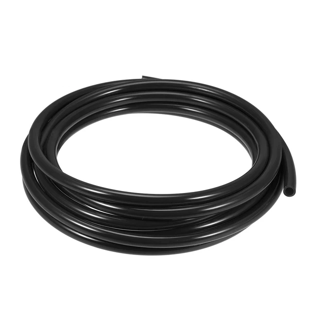 Neumática Aire Tubería, 12mm OD x 8mm ID 7m (275") PU Poliuretano Negro