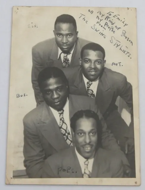The Swing Stylists Jazz R & B 1940's Autographed Original Vintage Photo RARE