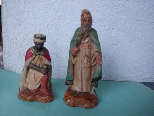 Crèche de Noël en bois naturel - Nativité + Rois mages | Comptoir R