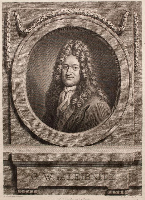 Johann Friedrich Bause - Porträt Gottfried Wilhelm Leibnitz - Kupferstich - 1775