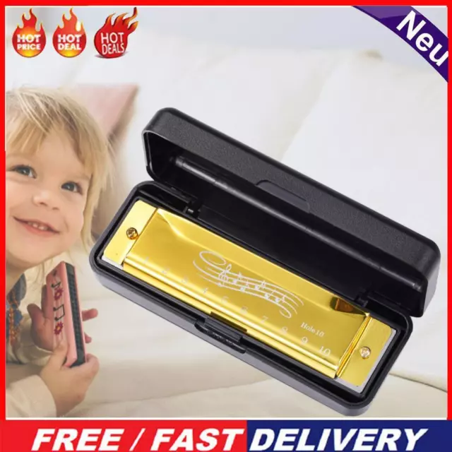 10 Hole 20 Tone Harmonica Portable Blues Mini Harmonica for Beginner Students