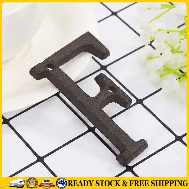 Metal Letters Cast Iron House Sign Doorplate DIY Cafe Wall Decoration (F) Z#B
