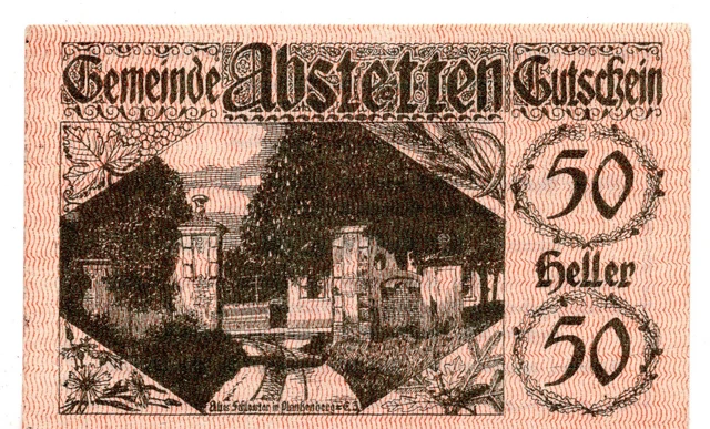 1920 Austria Notgeld Abstetten 50 Heller (B244)
