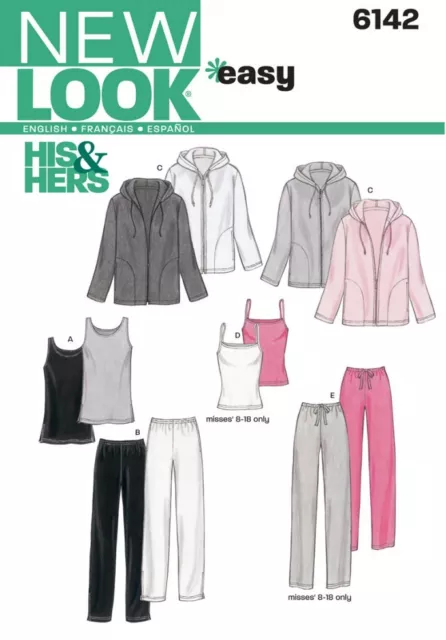 New Look Ladies Easy Sewing Pattern 6142 Tracksuit Tops, Pants & Jackets ...