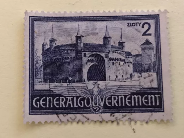 1941 - Generalgouvernement - Mi.Nr. 63 - Barbakan, Krakau - 2 Zl - gestempelt