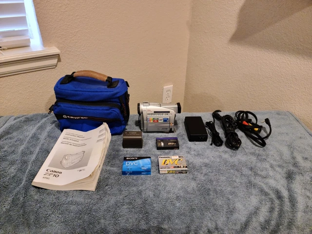 Canon ZR10 Mini DV Digital Video Camcorder Tested Working + Extras