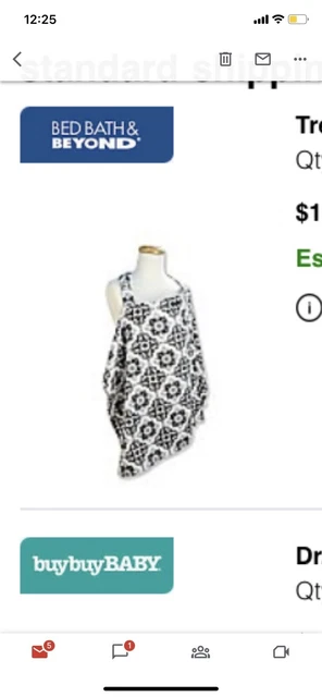 Trend Lab® Versailles Nursing Cover in Black/White